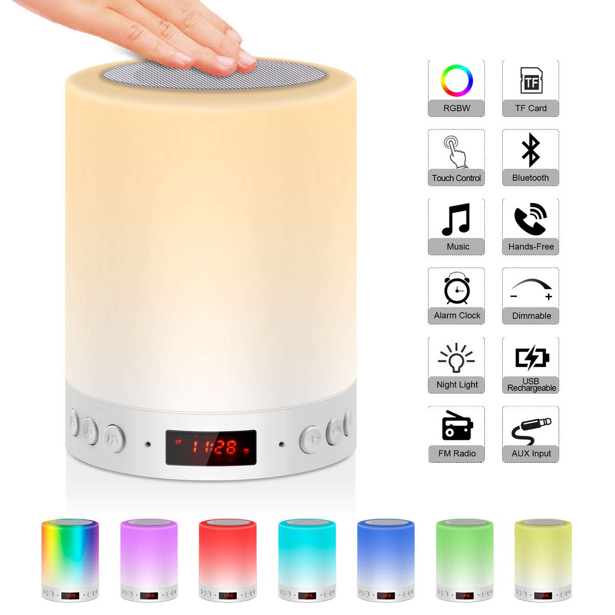 Colorful Night Light With Wireless Bluetooth Speaker