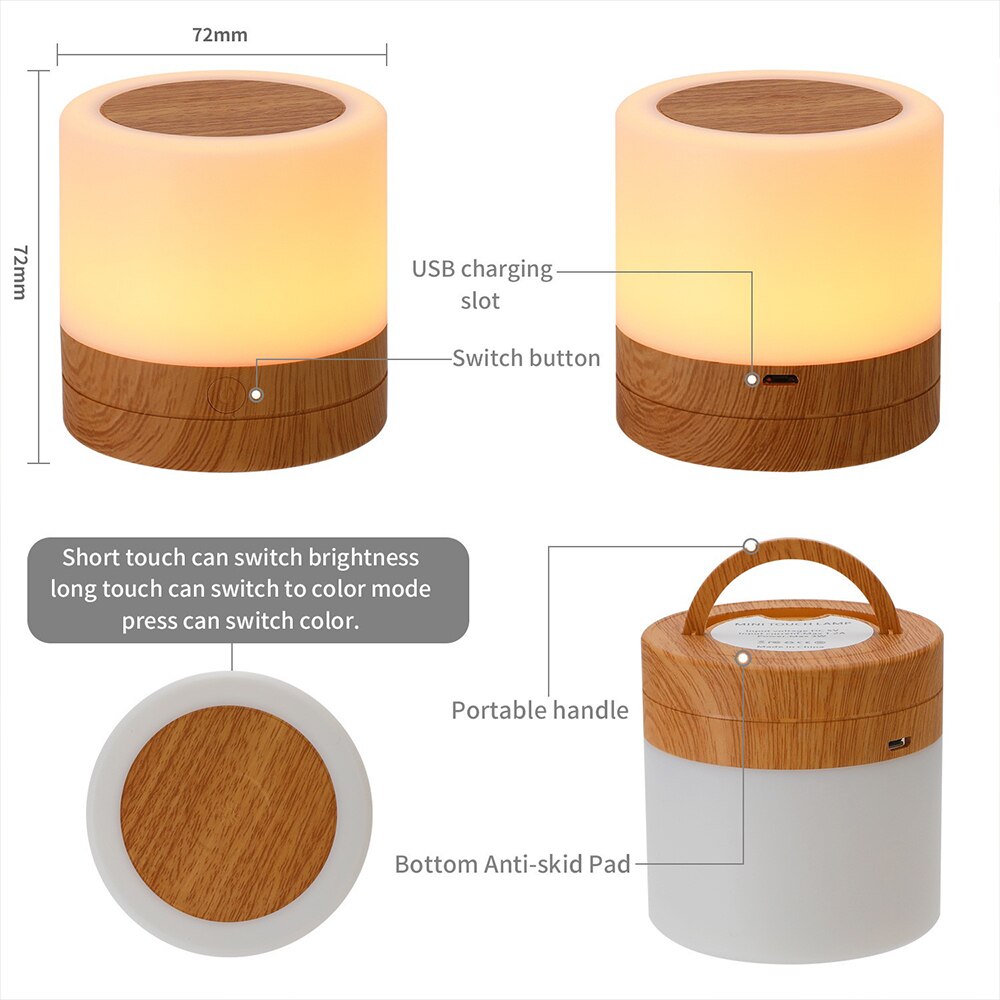 Touch Sensor Lamp Bedside Table Lamp for Kids